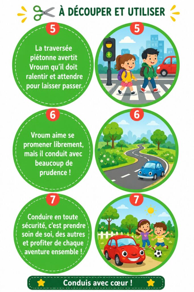 Famille écoutant des histoires en voiture