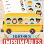 Imprimables colorés pour le transport des enfants en voiture
