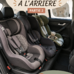 3 sièges auto installés à l'arrière d'une voiture familiale