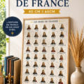Poster des rois de France illustrant l'histoire pour enfants