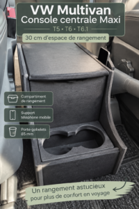 VW Multivan T5 avec rangement optimisé et accessoires pratiques