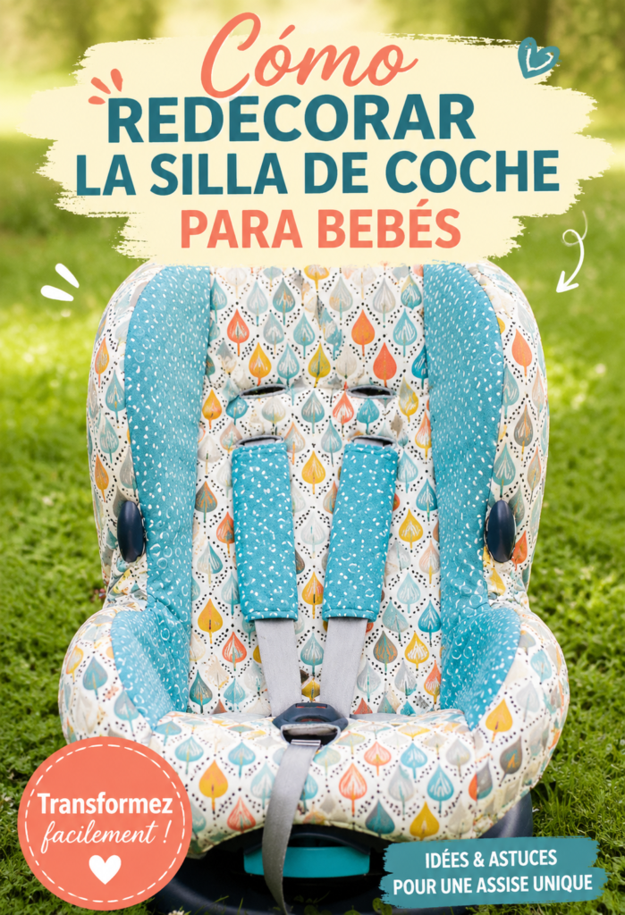 Chaise auto colorée avec une décoration douce pour bébé