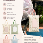 Sac de rangement pour lingettes en voiture, pratique et ergonomique.
