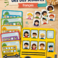 Un bus scolaire jaune à l'arrêt, prêt à embarquer des enfants pour l'école.