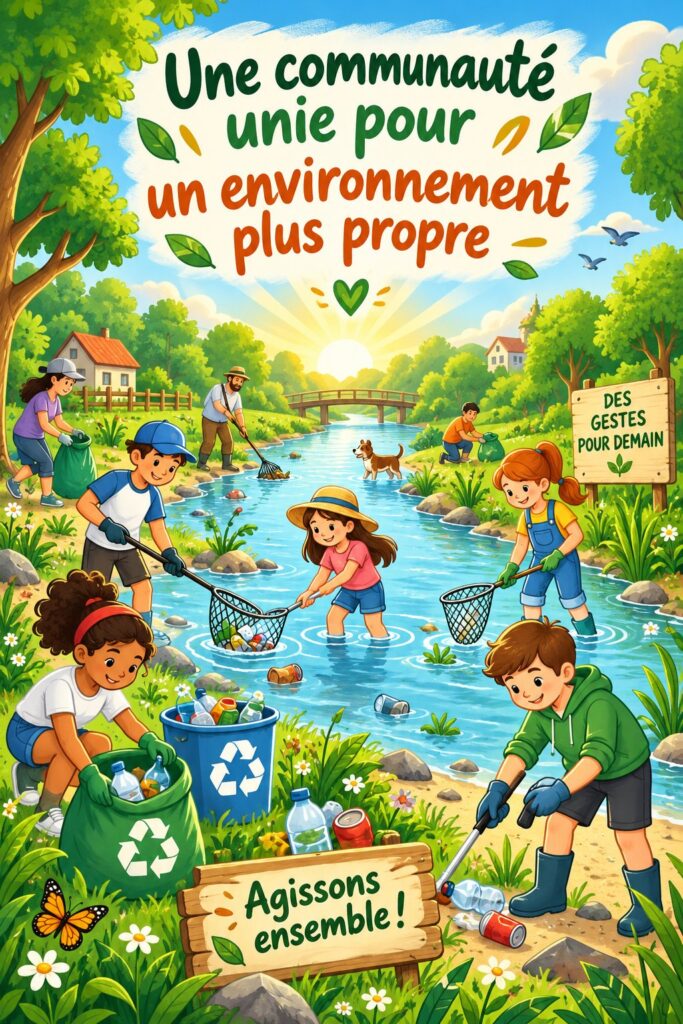Famille heureuse en voiture, transportant des enfants avec des accessoires pratiques.