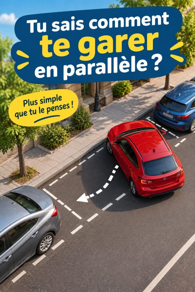 Femme utilisant des astuces de stationnement pour garer sa voiture avec succès.