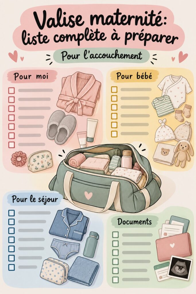 Sac d'hôpital bien préparé avec des essentiels pour le séjour à l'hôpital.