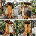 Toilettes sèches modernes installées dans un environnement familial