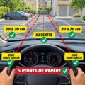 Une femme conduisant une voiture avec ses enfants à bord, montrant une atmosphère sereine.