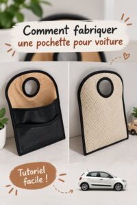 Une pochette auto pratique pour enfants, montrant des jouets et accessoires bien organisés dans un véhicule