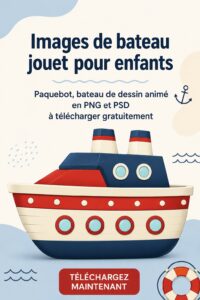 Des jouets de bateau colorés pour enfants sur un fond ensoleillé