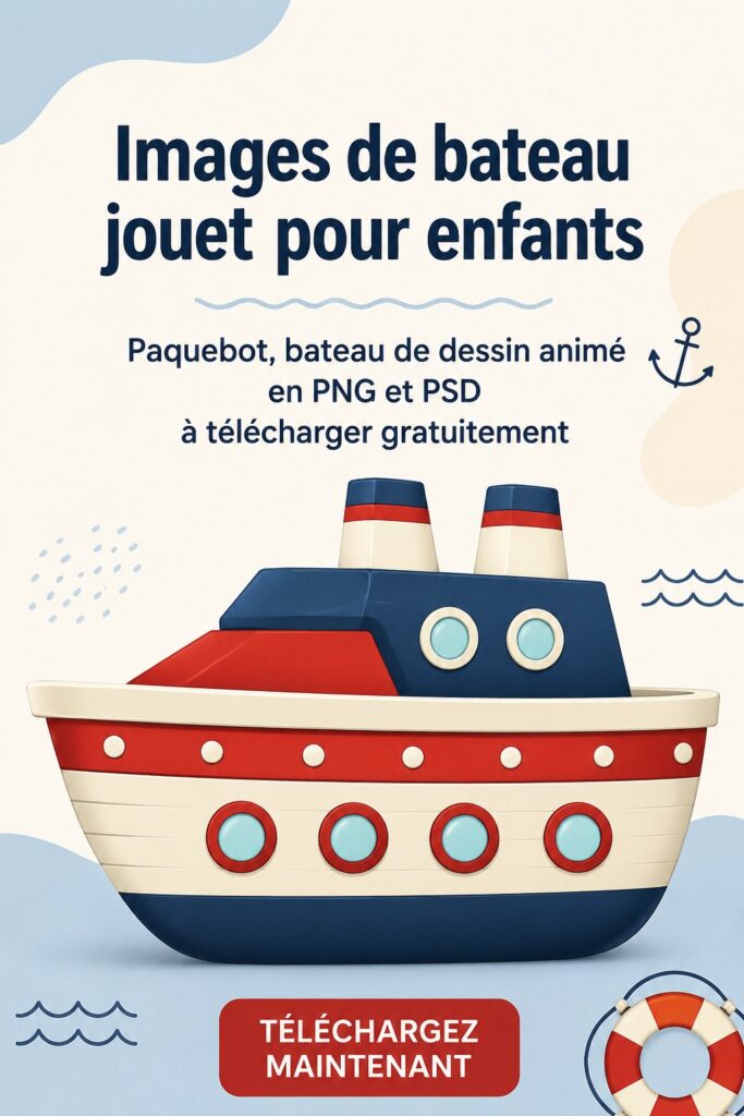 Des jouets de bateau colorés pour enfants sur un fond ensoleillé