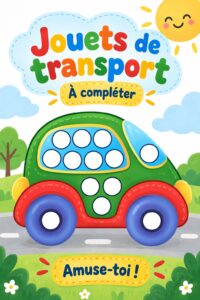 Enfants jouant avec des imprimables de jouets de transport colorés