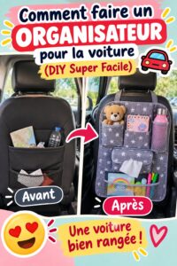 Organisateur DIY pour voiture avec jouets et accessoires pour enfants