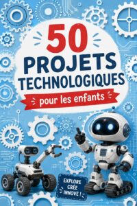 Enfants réalisant un projet technologique amusant ensemble à la maison.