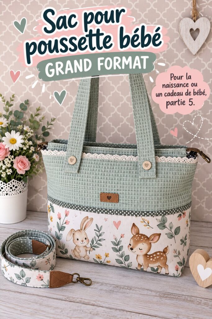 Sac de voiture pour bébé spacieux, idéal pour les sorties familiales.