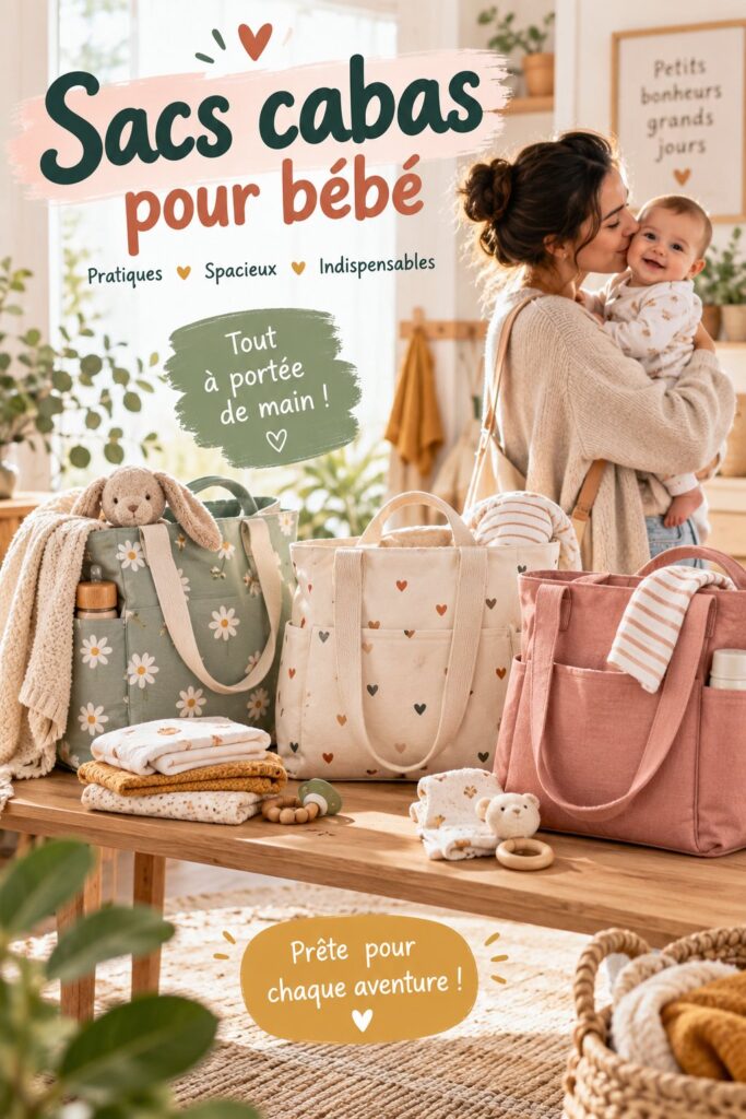 Un joli sac cabas pour bébé dans une voiture familiale