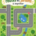 Tapis de jeu imprimable coloré pour enfants dans un jardin