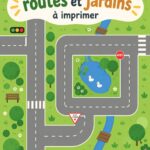 Tapis de jeu imprimable coloré pour enfants dans un jardin