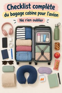 Checklist complète pour le bagage cabine de l'avion avec des enfants
