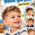 Bébé garçon avec une coupe moderne et stylée