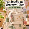 Sac à dos personnalisé avec des patchs et des broderies colorées