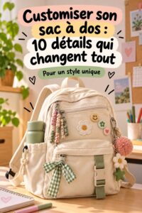 Sac à dos personnalisé avec des patchs et des broderies colorées