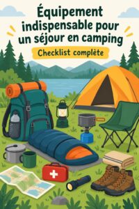 Une famille préparant leur équipement de camping pour un séjour en plein air avec enfants.