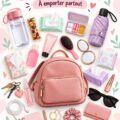 Kit d'urgence spécial pour les femmes dans une voiture.