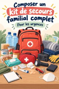 Un kit d'urgence organisé dans un coffre de voiture familiale, prêts pour un voyage sécuritaire.