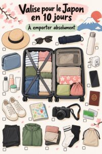 Liste d'accessoires pour un voyage au Japon avec enfants