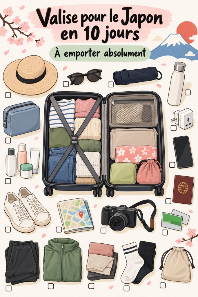 Liste d'accessoires pour un voyage au Japon avec enfants