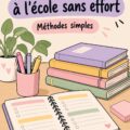 Image d'une femme organisant son espace d'étude pour la rentrée scolaire.