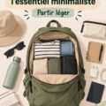 Sac à dos prêt pour un court séjour avec des essentiels de voyage.